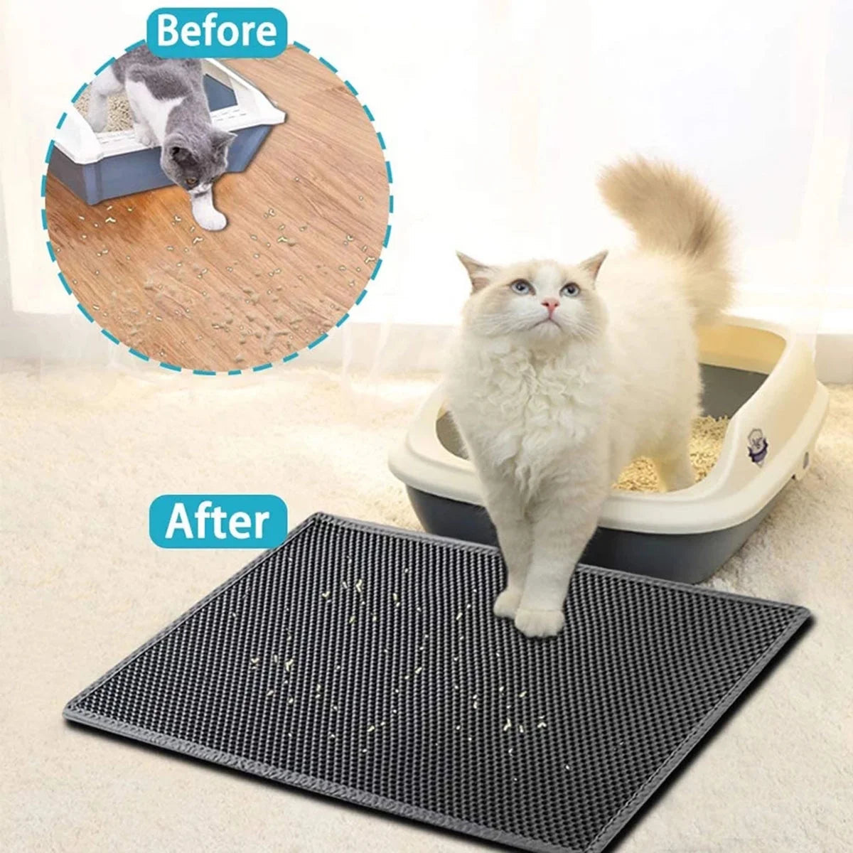 Katzenstreu Matte – Wasserdicht & Rutschfest