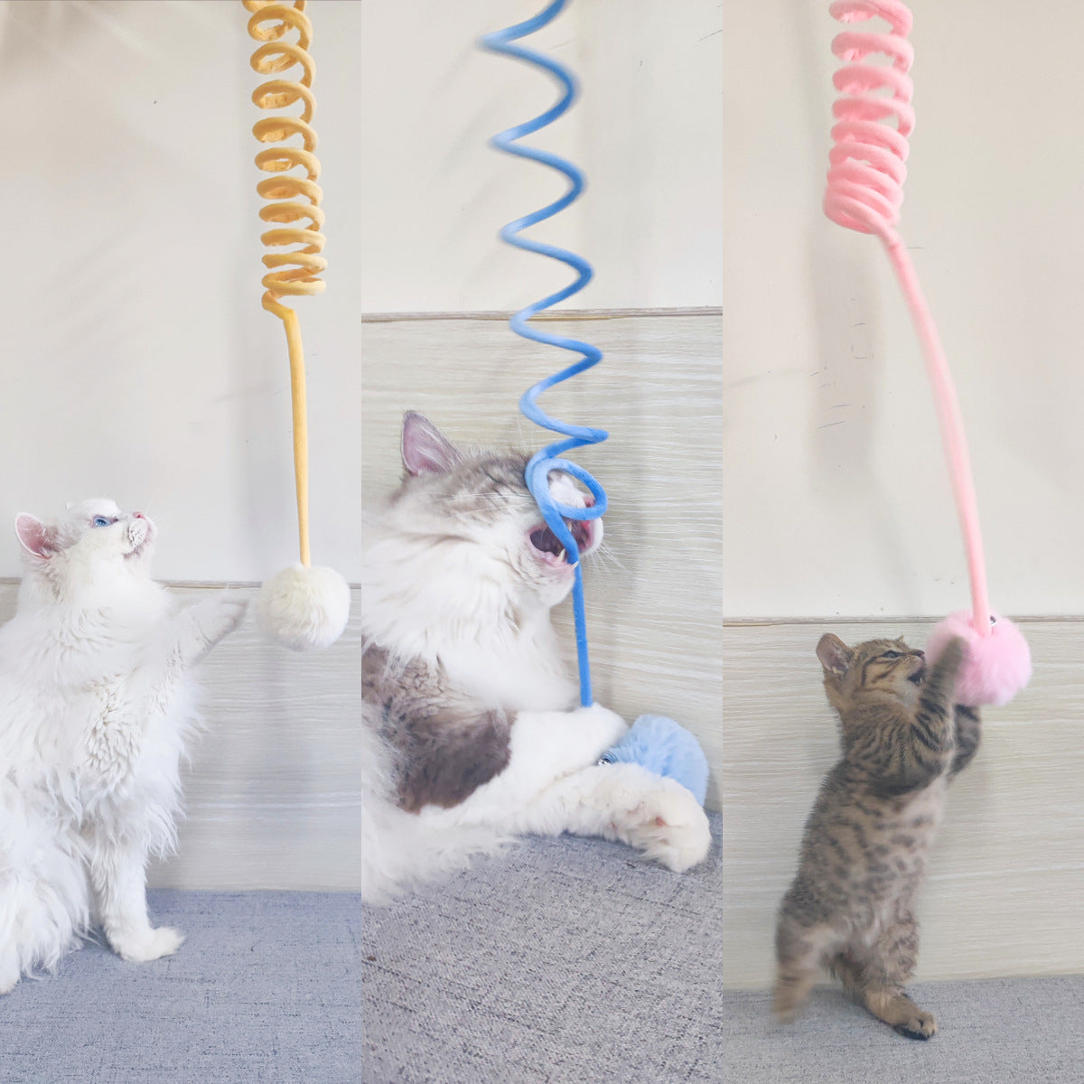 Interaktives Katzen-Spielzeug mit Feder